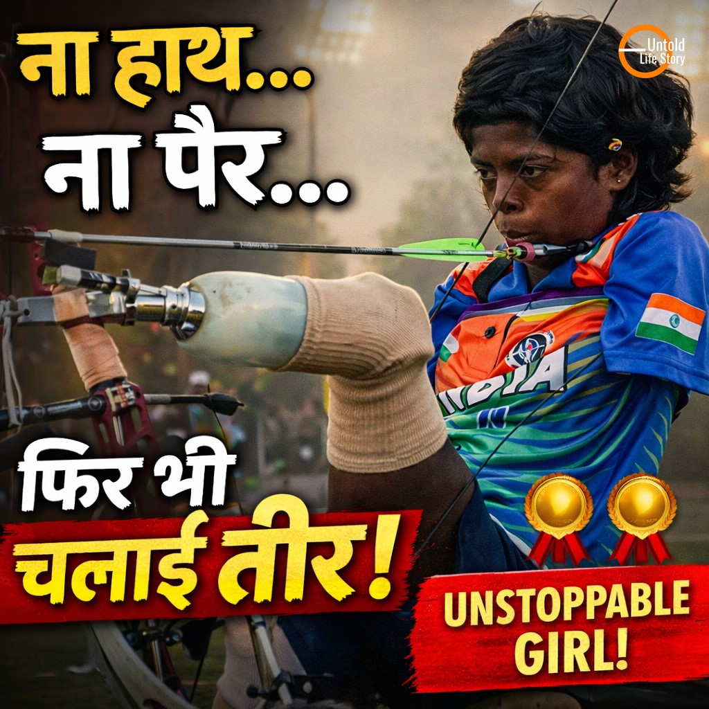 payal Nag para archer shooting arrow with mouth India